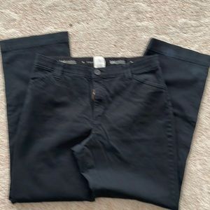 NWOT Lee stretch cotton/spandex black pants washed, tried on, but never worn.